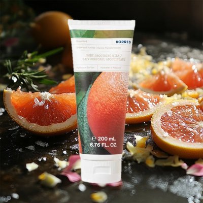 Nawilżający balsam do ciała z grejpfrutem i nutami neroli i bergamotki.