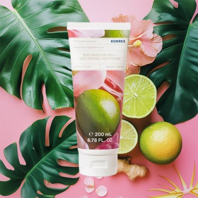 Nawilżający balsam do ciała z imbirem i 🍋‍🟩 limonką 🍋‍🟩. Odżywienie z olejkiem migdałowym, aloesem i prowitaminą B5.